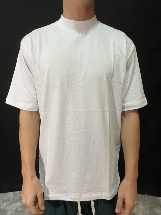 T-SHIRT COLLO ALTO BIANCA