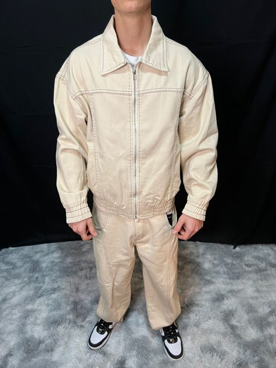 COORDSET JEANS BEIGE